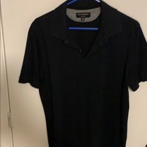 Black polo shirt